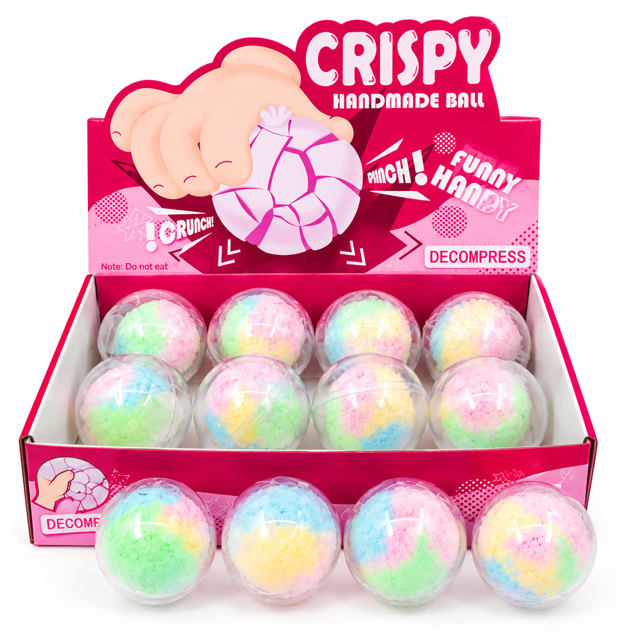 Wax crispy crackle squeeze balls