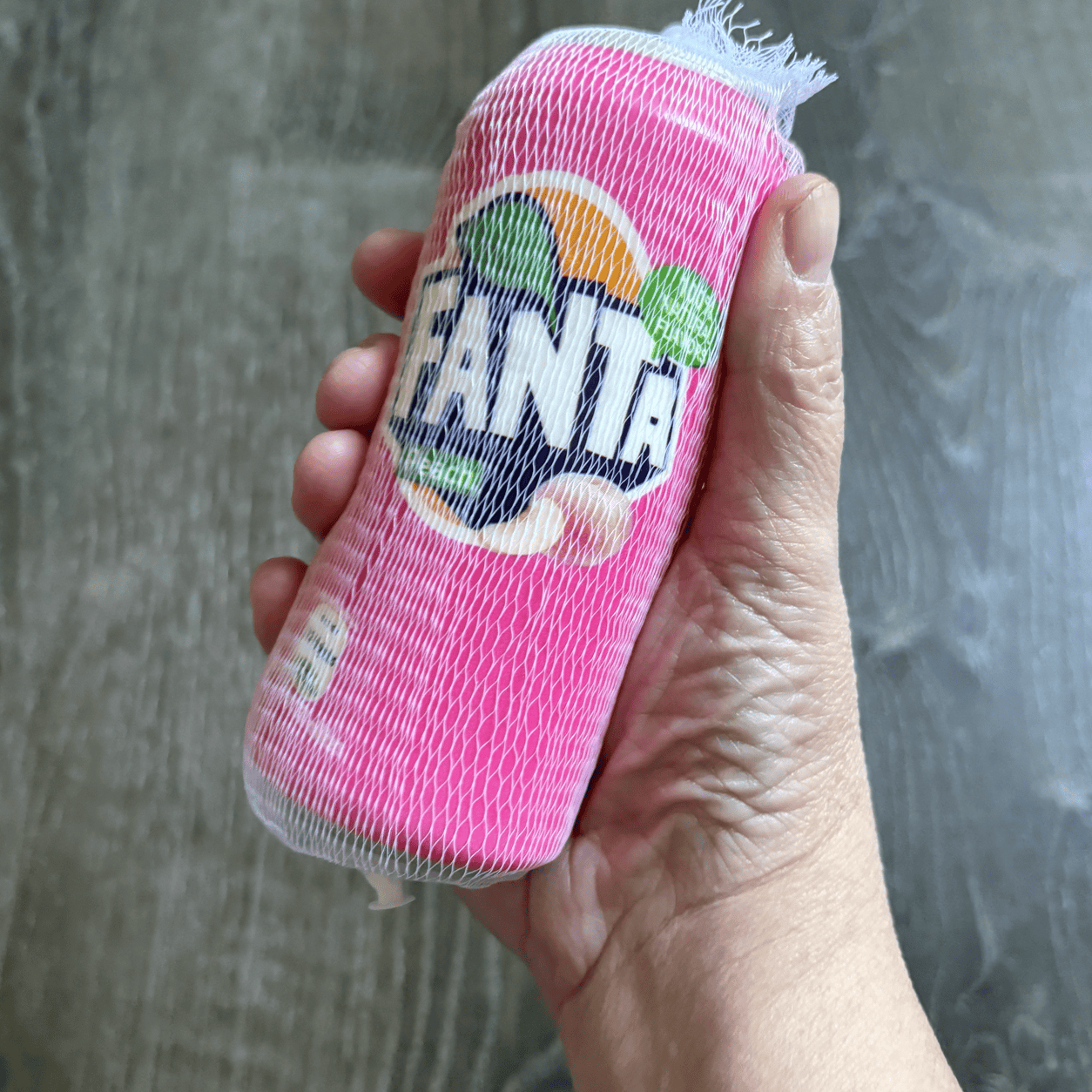 Soda drink drink in hand to show the size
