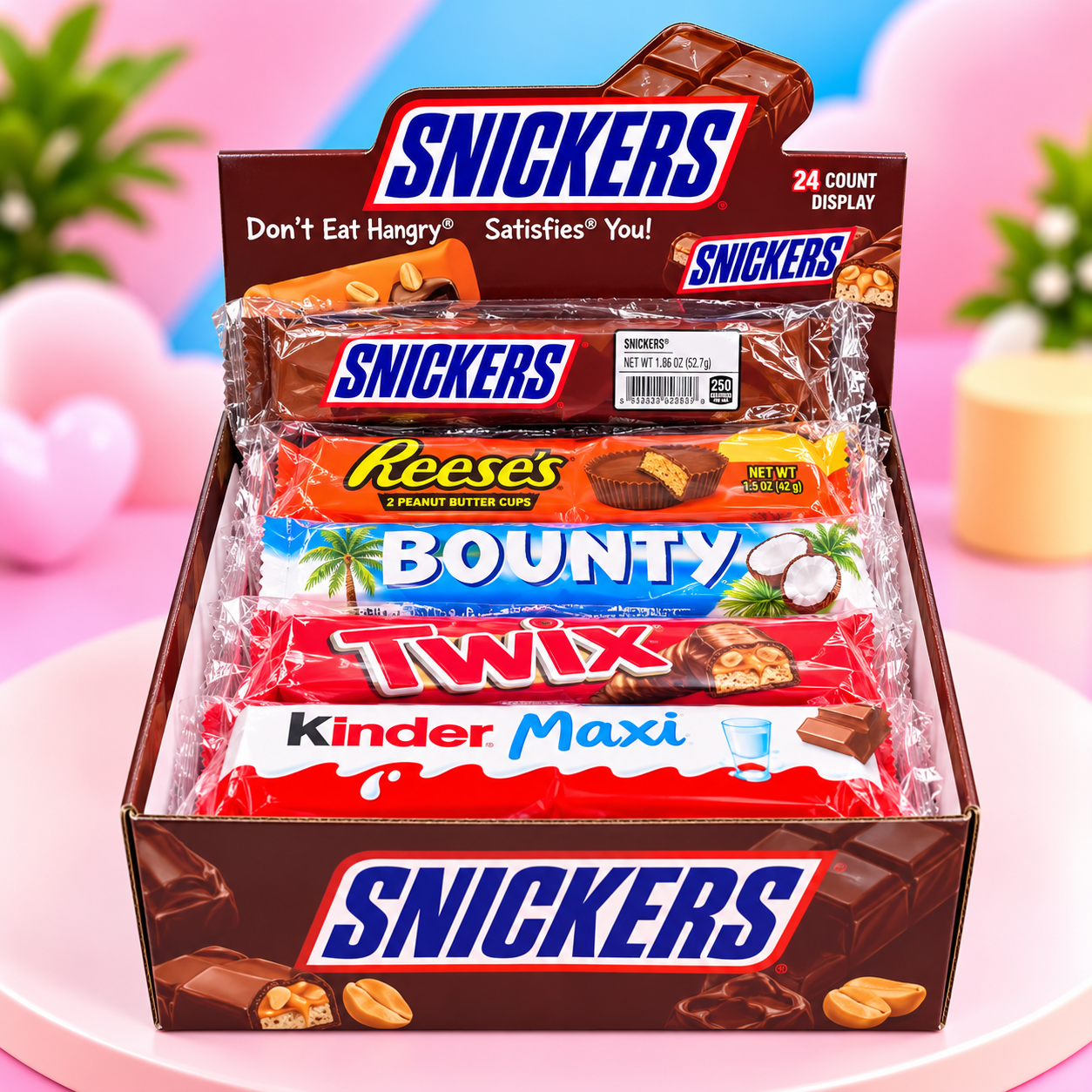 Squishy candy box featuring all different kids of candy that are squishys