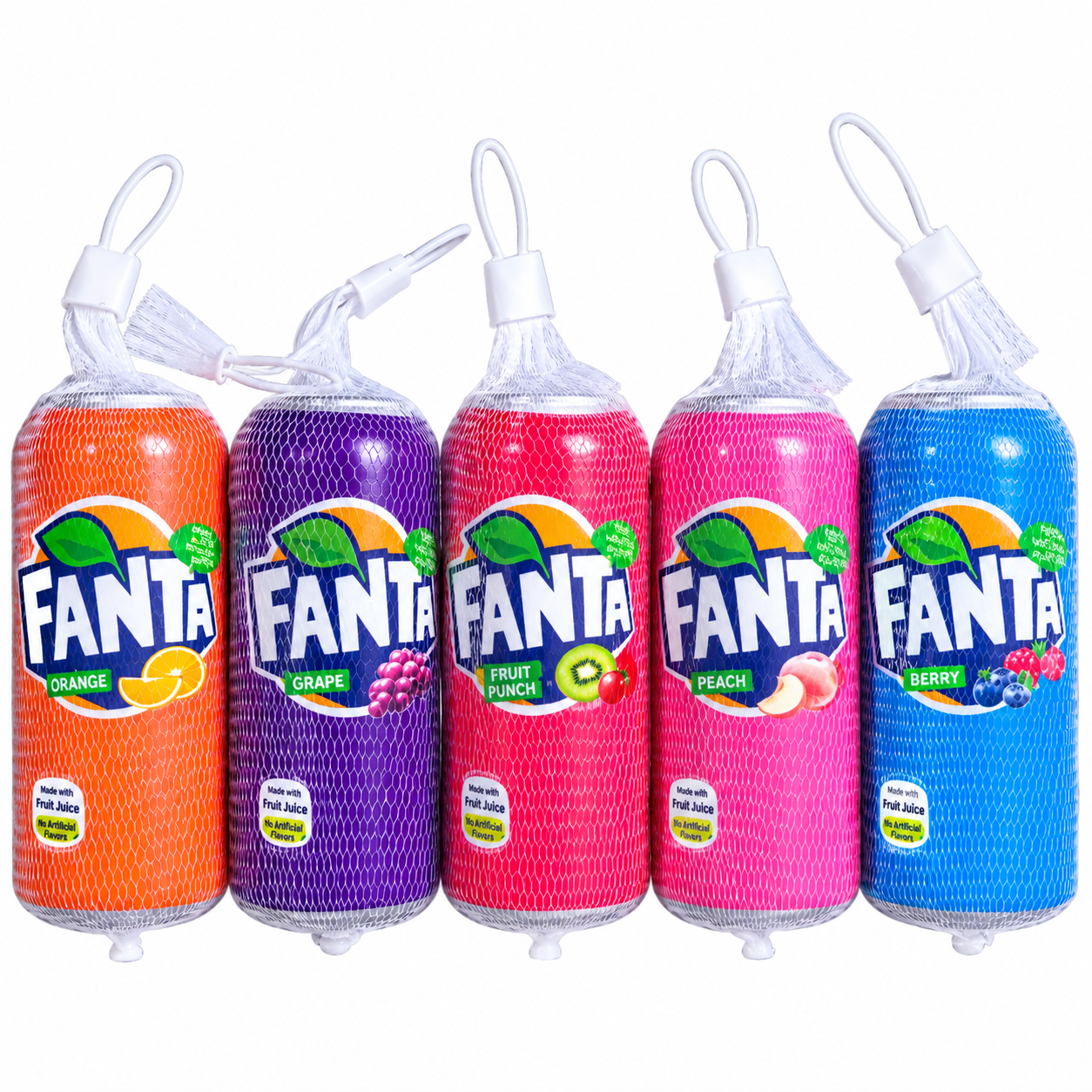 Soda can squishys featuring different colors